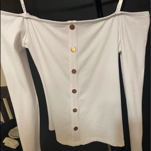 GUESS over-shoulder long sleeve top